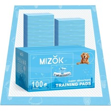 MIZOK Dog Pee Pads 28x44in Dog Pads XXL Super Absorbent Up to 12 Cups Marine ...
