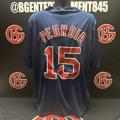 Dustin Pedroia Boston Red Sox Signed Blue Jersey Autographed