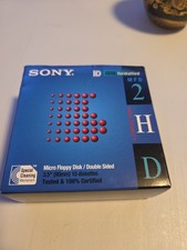 Sony Micro Floppy Disc 10 Pack NEW Double Sided 3.5"