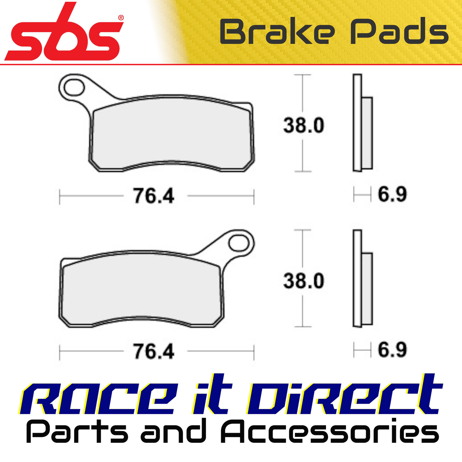 SBS 866SI Front Sintered Evo Off Road Brake Pads For KTM 450 SX ATV 2008-2010 - Image 4
