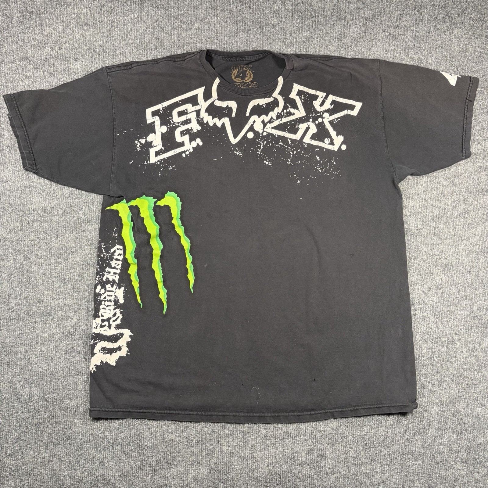 Fox Racing Monster Energy Pro Circuit Mens XL Black Shirt Motocross Graphic Y2K