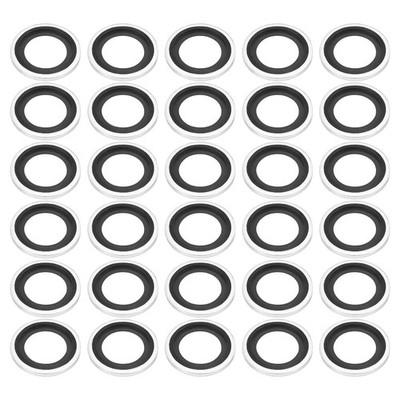 30Pcs M18 Self-Centered Bonded Sealing Gasket, NBR Metal Bonded Sealing Washers
