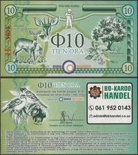Orania Series H 10 Ora 2023-2026 UNC @ EBS Banknote, 1 Exemplar