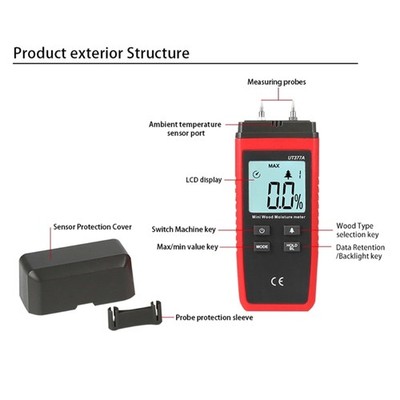 Moisture Meter Digital Moisture Detector Moisture Tester Water Leak Detecto