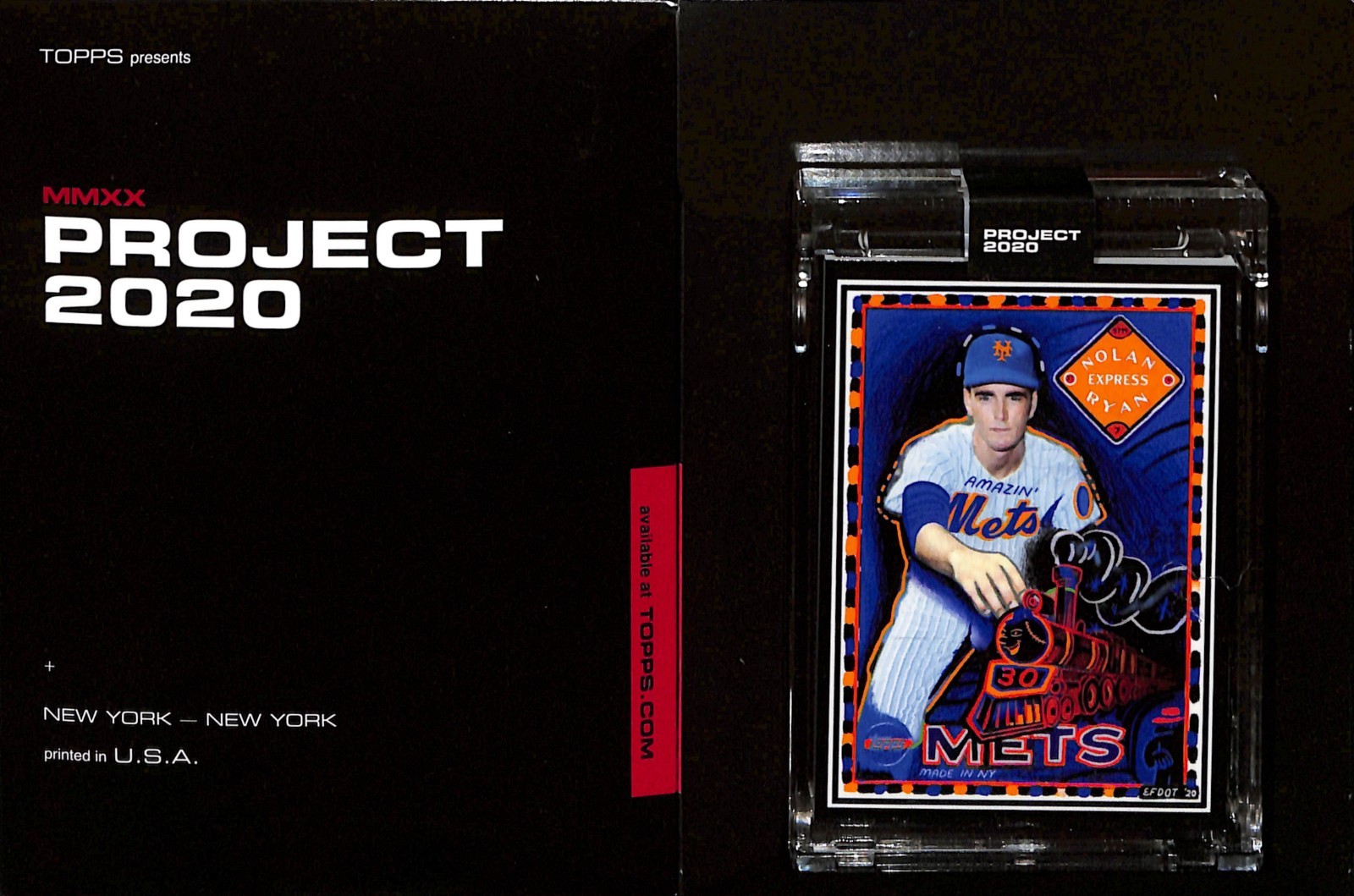 2020 TOPPS PROJECT 2020 #52 NOLAN RYAN - NEW YORK METS - EFDOT