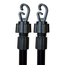 2x Clothes Washing Line Prop Heavy Duty Extendable Telescopic Support Pole 2.6M