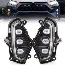 LED DRL Daytime Running Light Signal Lamp Fog Lamp For Toyota RAV4 2019-23 2024