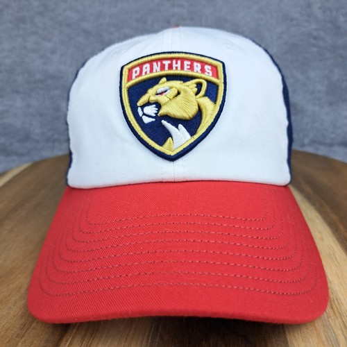 Florida Panthers Mütze Kappe Riemen hinten blau rot Schild Logo NHL Hockey Fanatics Herren