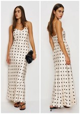 REFORMATION Parma Sundae Dot Maxi Silk SZ L