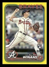 2024 Topps #494 Allan Winans Rookie Yellow Atlanta Braves