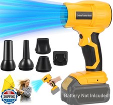 Jet Air Blower 96000RPM Leaf Blower Turbo Fan w/5 Nozzles for Dewalt 18v Battery