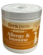 Fera Pets Dog Allergy and Immune Support with Organic Mushrooms, Postbiotics