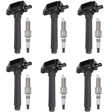 OYEAUTO Ignition Coil Pack Iridium Spark Plug Set of 6 UF648 Compatible with