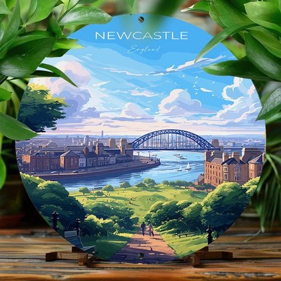 Newcastle Upon Tyne Vintage Printed Aluminum Tin Metal Signs Home Décor 8x8 Inch