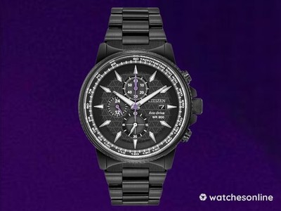 Citizen Men's Black Panther Marvel Eco-Drive Chronograph Watch