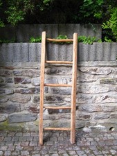 sch&ouml;ne alte Holzleiter_147 cm # Blumenampel/Ranke_Handtuchhalter_DEKO (Bl 2)