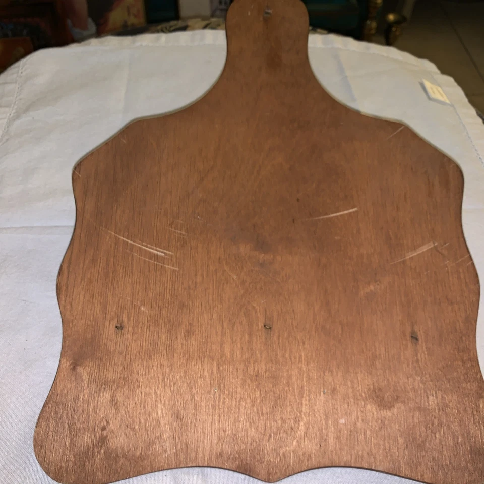 Vintage Wooden Wall Hanging Our Mail Holder And Key Hooks 12.75” x 9.5” MCM - Image 4 of 4