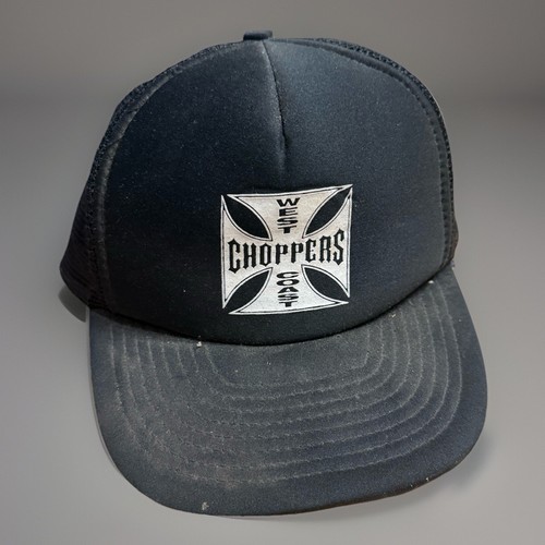Vintage West Coast Customs Black Nissan Foam Trucker Snap Back Hat OS Distressed