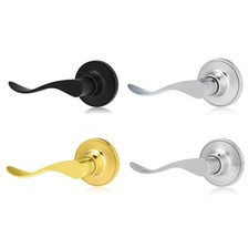 XFORT Cabriole Passage Door Handle, Lever on Rose, Internal Wooden Doors, Pair