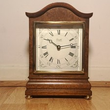 Comitti of London 9 inch Mantel Clock in Wooden Case