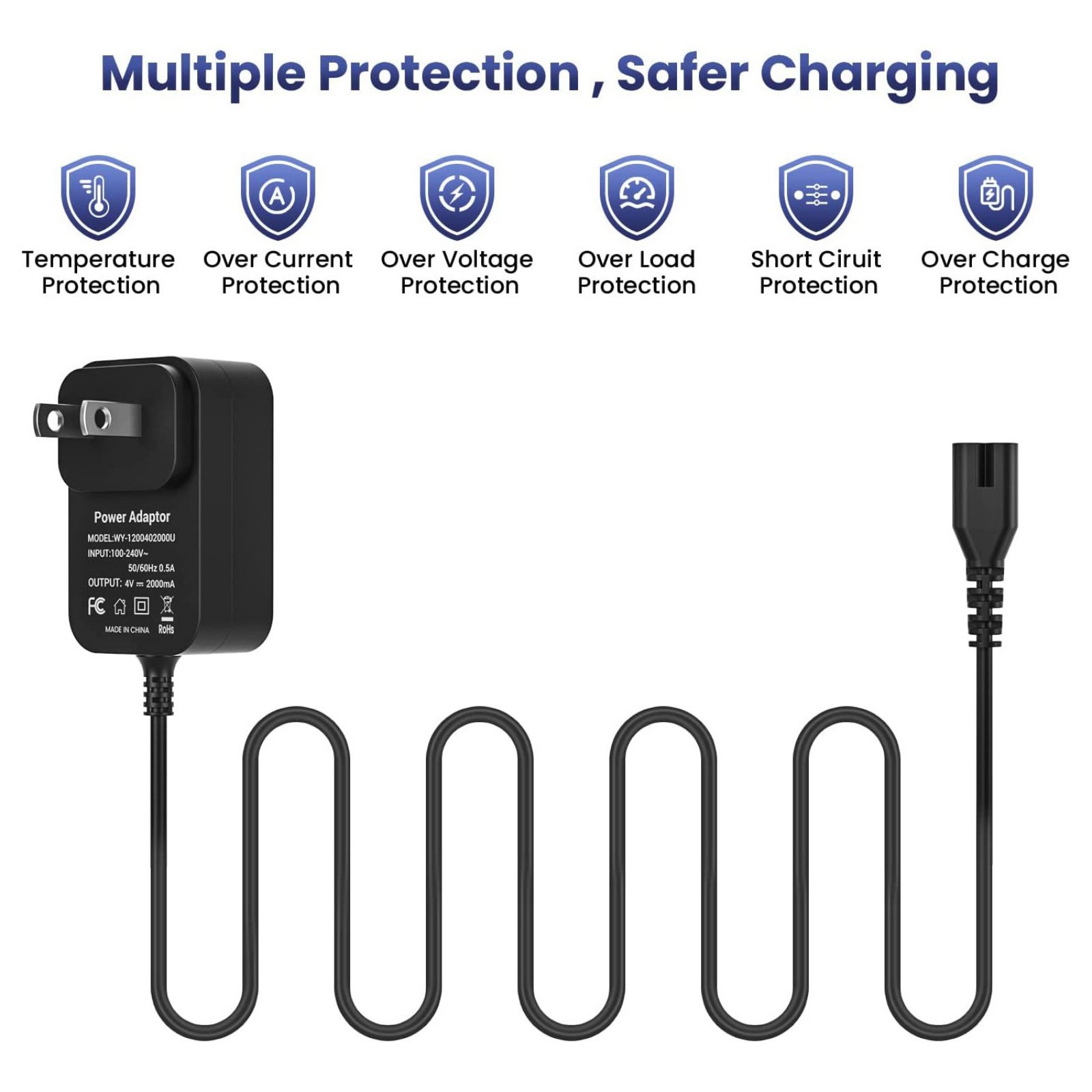 Replacement Charger Cord For Wahl Cordless Magic Clip 8148/8504/2245/8591/8509