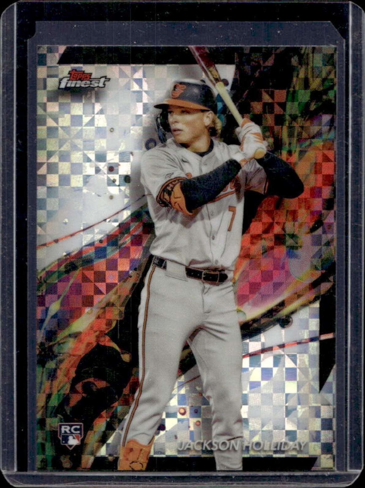 2024 Finest Jackson Holliday RC Checkerboard Refractor Rookie #76 Orioles