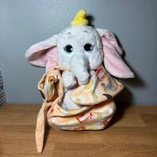 Disney Store World Parks Babies Dumbo Plush With Blanket Doll Pouch Swaddle