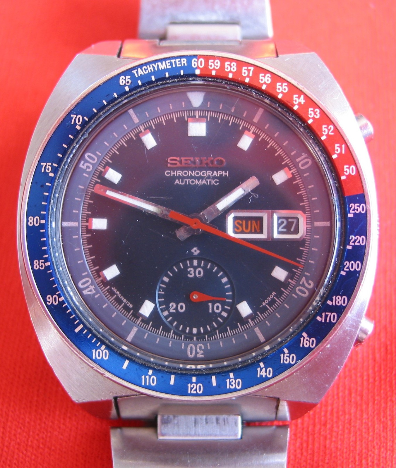 Seiko 6139-6002 “Blue Cevert Pogue” Chrono, Original Dial