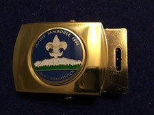 1994 Maine Jamboree Navy Brunswick web belt buckle exc to mint condition  