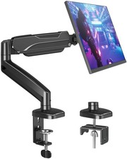 Single Monitor Desk Mount Adjustable Arm Full Motion Stand Clamp Grommet Black