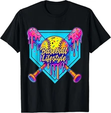 Baseball Lifestyle 101 Apparel Youth Baseball Drip Ice Cream T-Shirt
