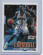 Basketball Card IP auto NBA ELDEN CAMPBELL Charlotte Hornets 1999-00 Hoops