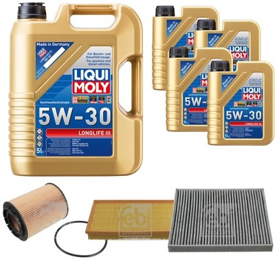 FEBI BILSTEIN Inspektionspaket 9L Liqui Moly 5W30 Longlife3 für Porsche Cayenne