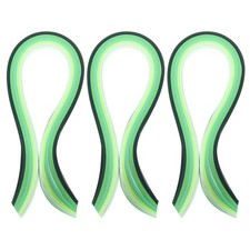 300 Pcs 390 x 7mm Rainbow Quilling Strips Paper, Gradient Green
