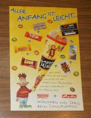 Rare Advertising Nestle KitKat Lion Smarties Nuts - Herlitz School Bag Promo 1998