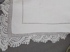 Vintage Lace Edged Tablecloth