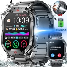2.1" Smart Watch For Men 3ATM Waterproof Military Sport Watch For Android iOS