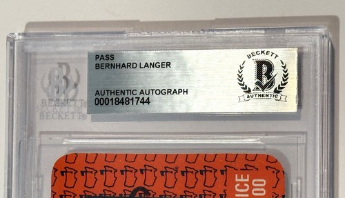 Bernhard Langer signed 1993 Masters Badge Augusta National golf beckett coa - Picture 11 of 12