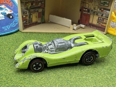 1973 Hot Wheels Redline Jet Threat Lime Green Enamel Fluorescent