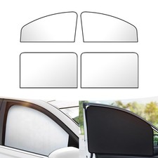 4 PCS Car Side Window Sun Shade, 31.49In x 19.68In x 7.87In Front Window Sun ...