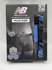 New Balance Men's Boxer Briefs 3-Pack Plus Sz 4X-Large 52"-54" 4XL ATHLETIC MESH