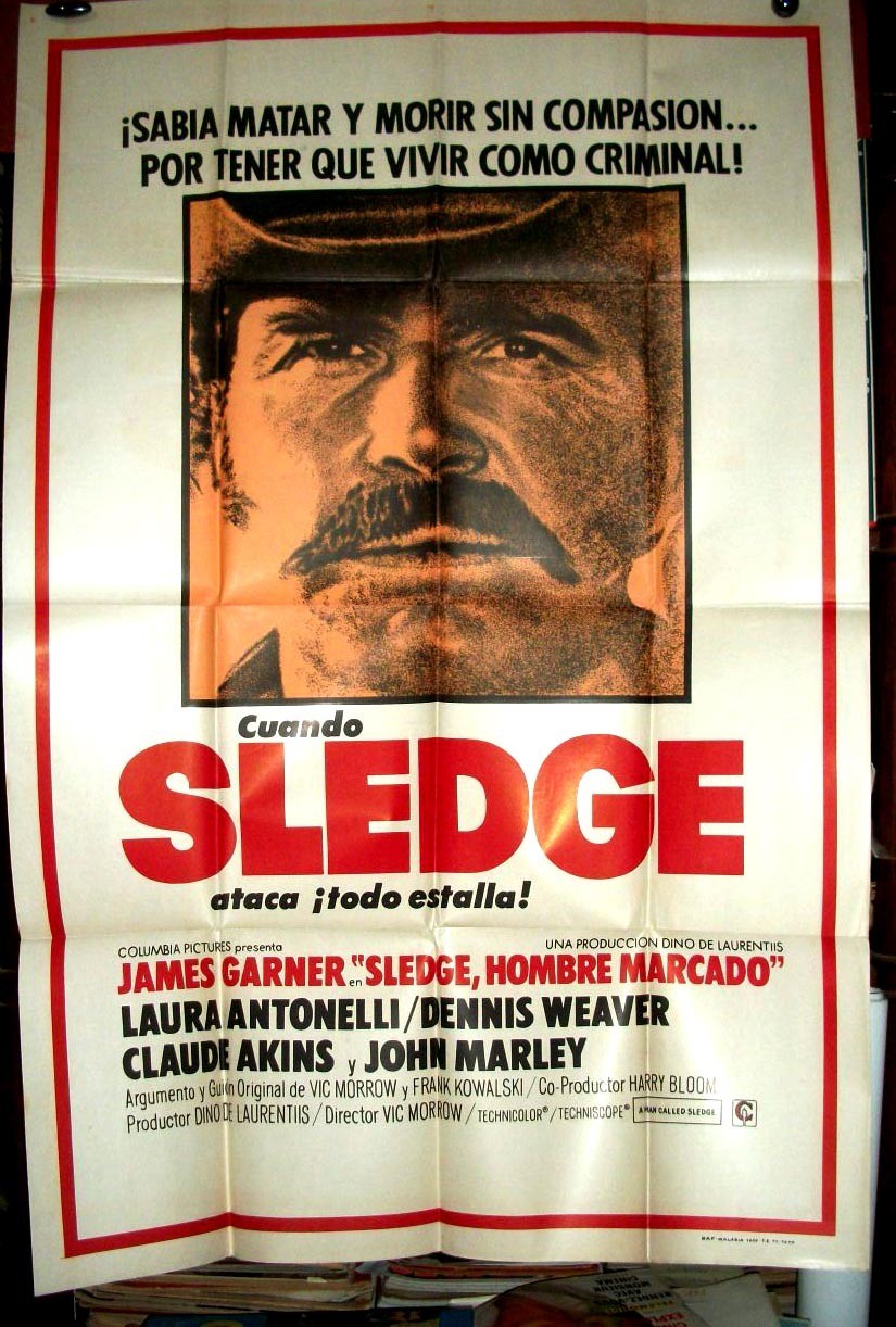 JAMES GARNER LAURA ANTONELLI !!! orig1SH movie poster 1970 A MAN CALLED SLEDGE