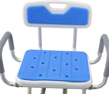 Shower Chair Mat, Bath Stool Bench Pad with Back Adhesive, 14.7 X 12 X 0.31 inch