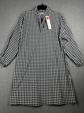 Jude Connally Florence Dress Womens Medium Black Gingham Jude Cloth Check $238