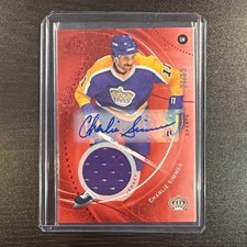 Charlie Simmer 25/26 Upper Deck SP Game Used GREATS Jersey Auto /65