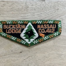 Boy Scout VTG Buckskin Nassau  Lodge Co. 412 Order of the Arrow Flap Patch