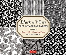 Black & White Gift Wrapping Papers 6 sheets: 24 x 18 inch (61 x 45 cm) Wrapping