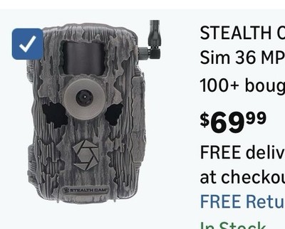STEALTH CAM Fusion 36 MP Photo 720P HD Video Trigger Speed Wireless Hunting AT&T