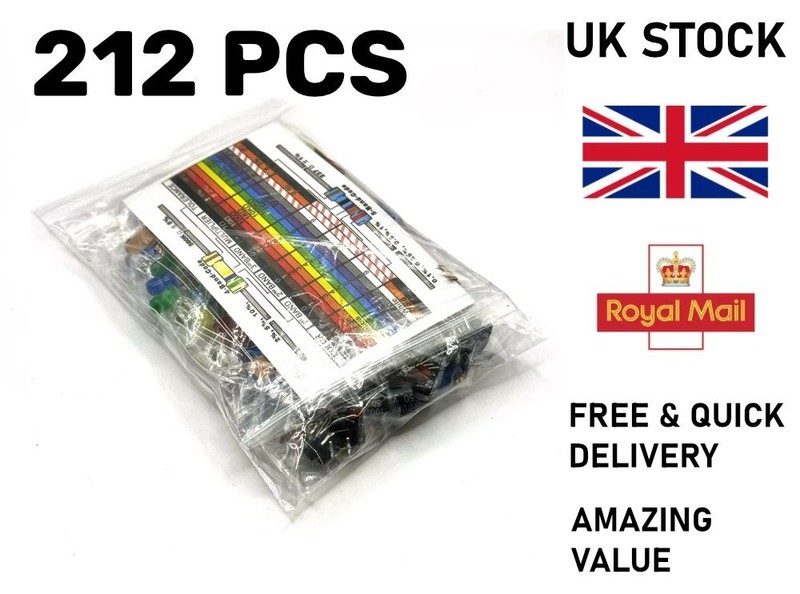 Electronics Components Starter Kit Resistors LED Capacitors Arduino Raspberry Pi