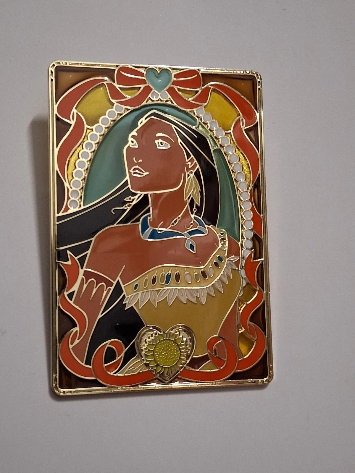 Disney Pin Stained Glass Pink A La Mode (PALM) LE 300 Pocahontas